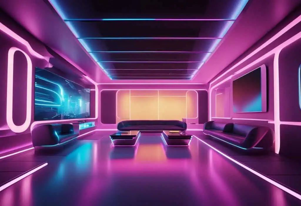 futuristic interior design concept