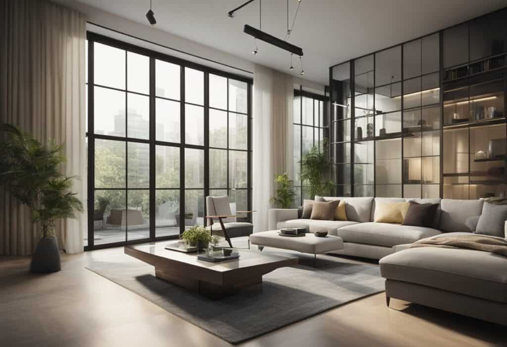 glass block designs for living room