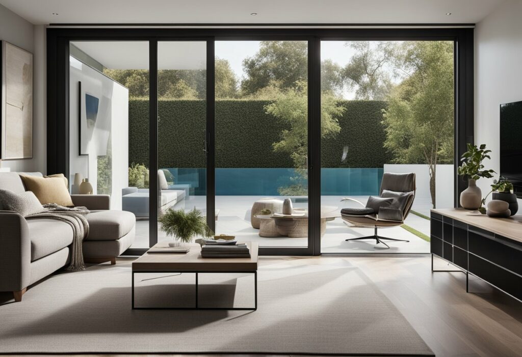 glass sliding door designs for living room