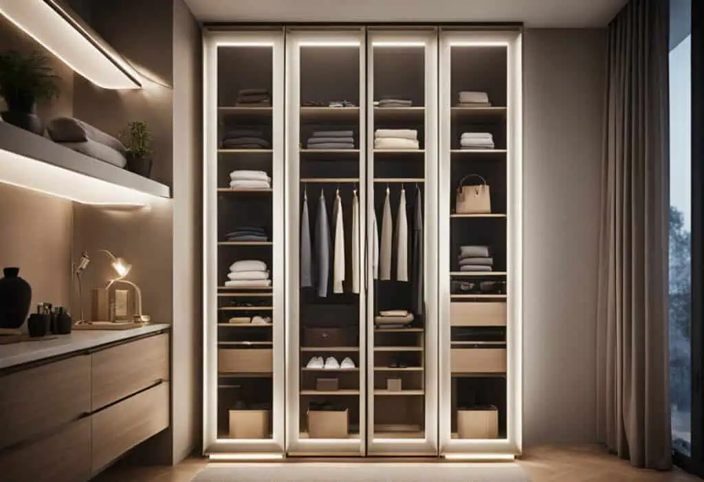 glass wardrobe designs for bedroom