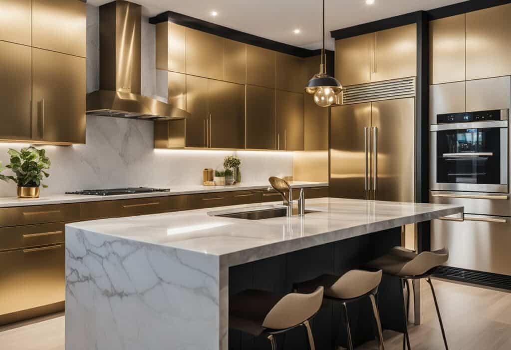 gold kitchen design