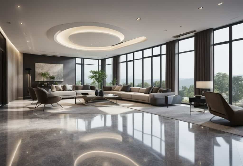 granite flooring designs for living room