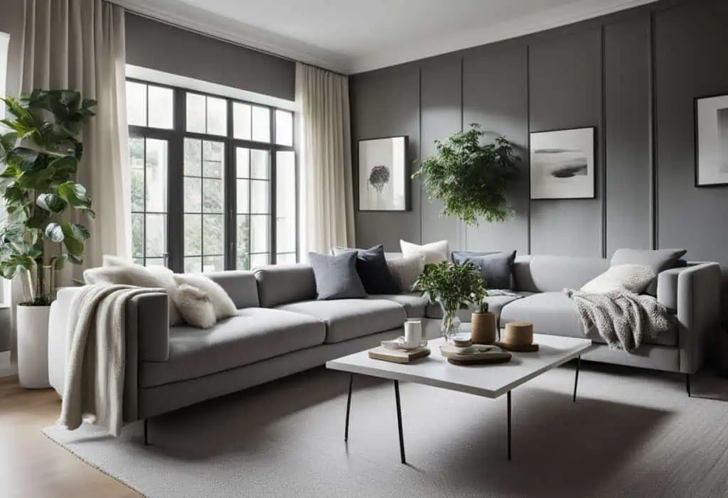 grey and white living room designs