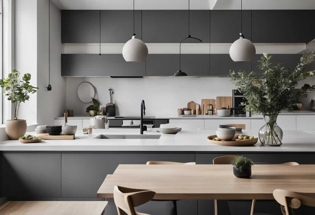 grey scandinavian kitchen design