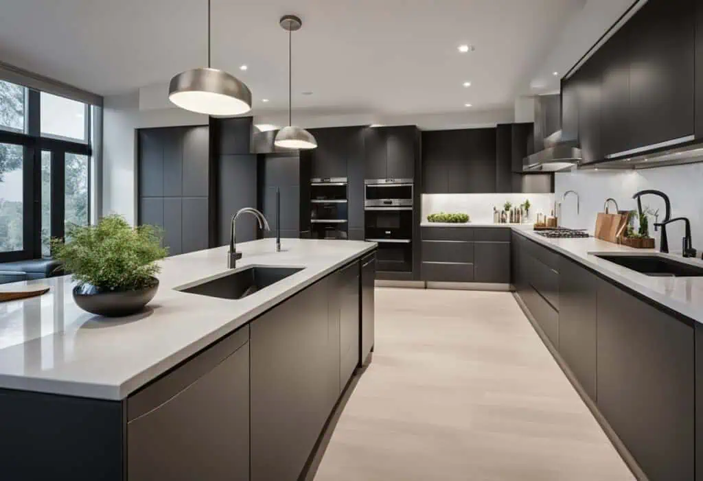 hall attached kitchen design