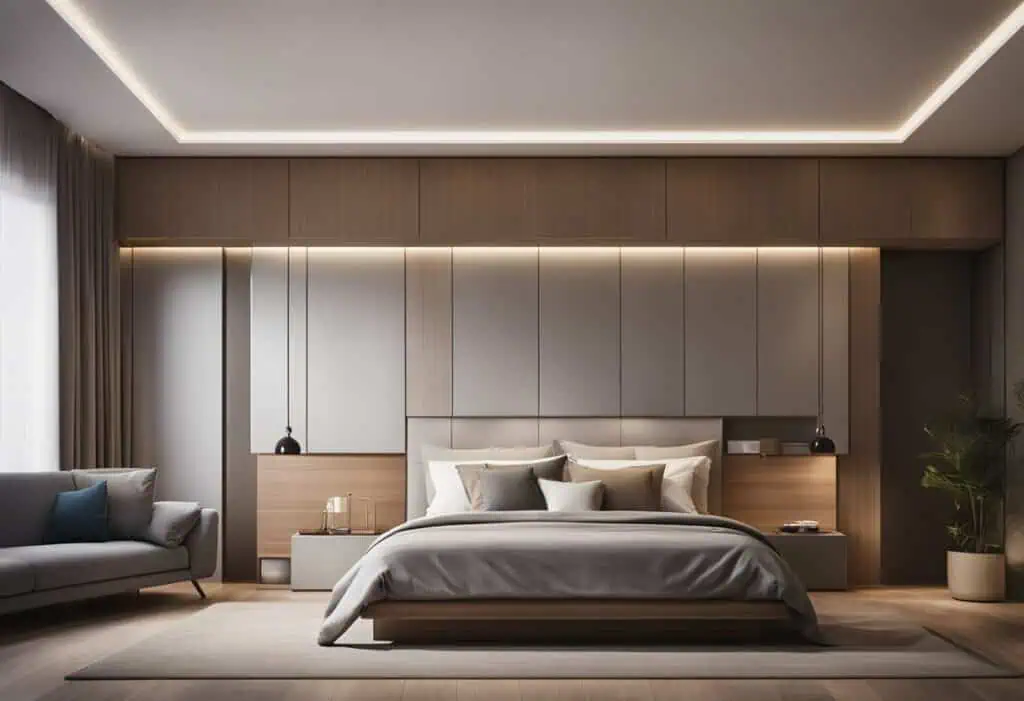 hanging cabinet design bedroom