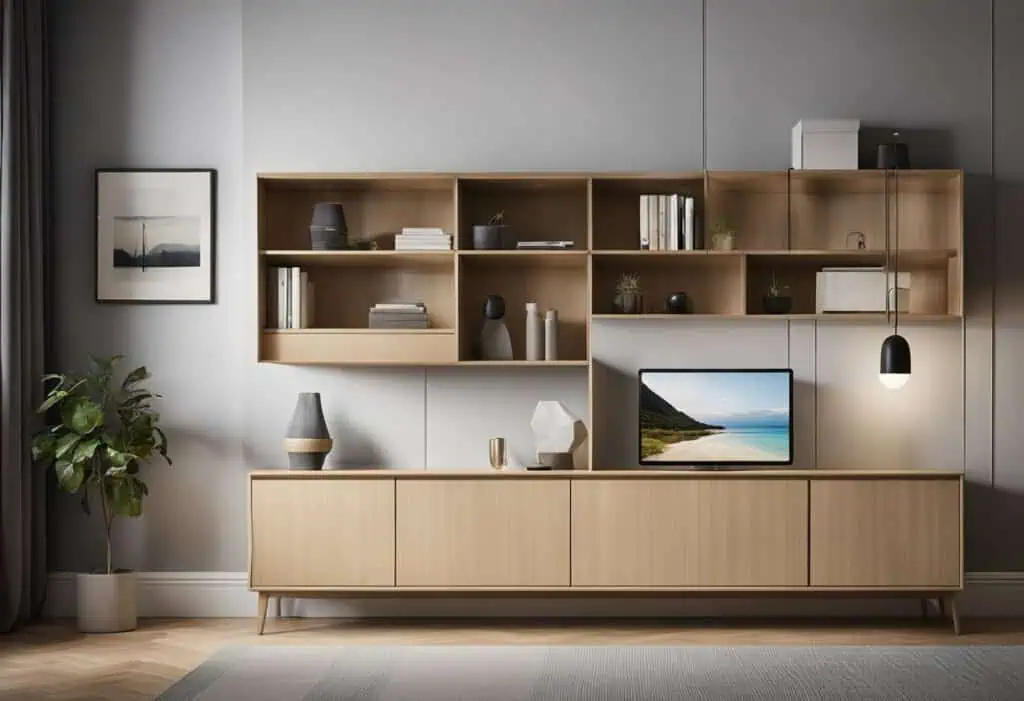 hanging cabinet design for bedroom