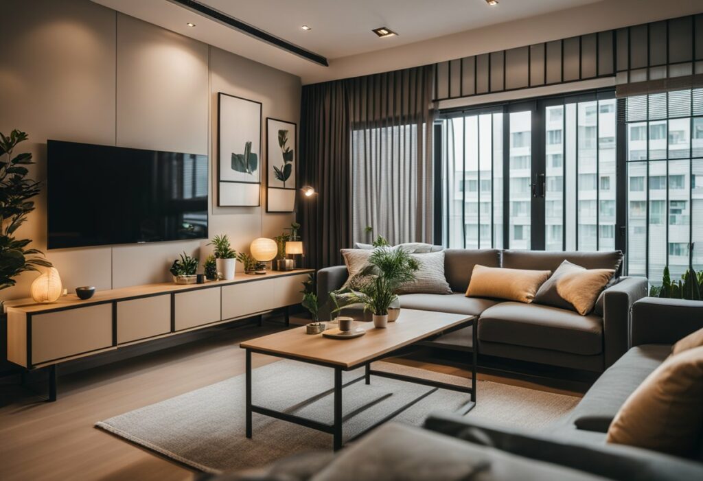 hdb 3 room flat living room design