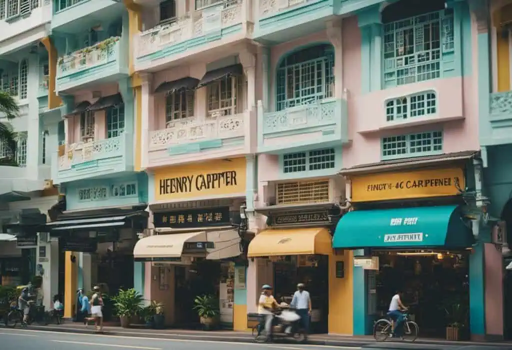 Henry Carpenter Singapore: Innovative building design and vibrant street scene.
