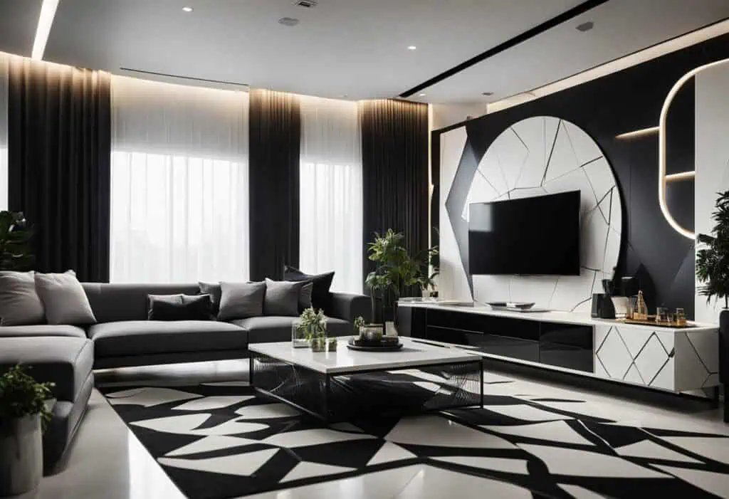 high contrast interior design
