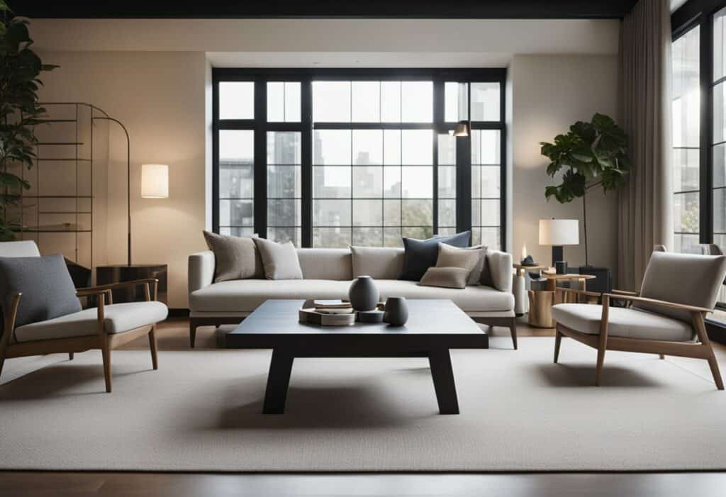 how to design a square living room