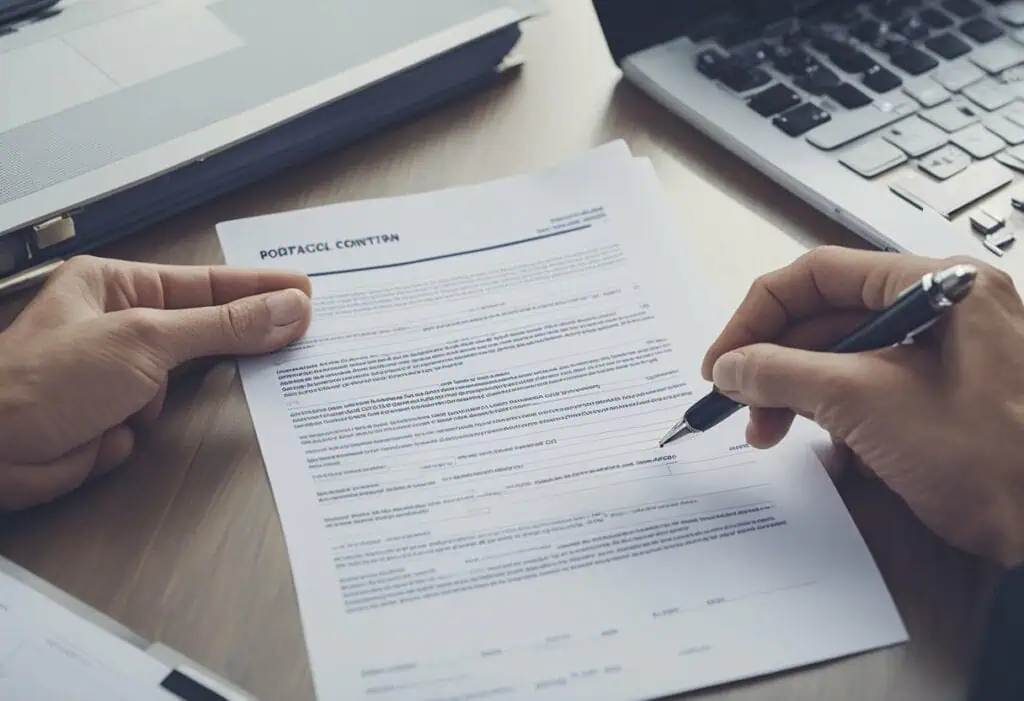 Contract agreement for home renovation project.