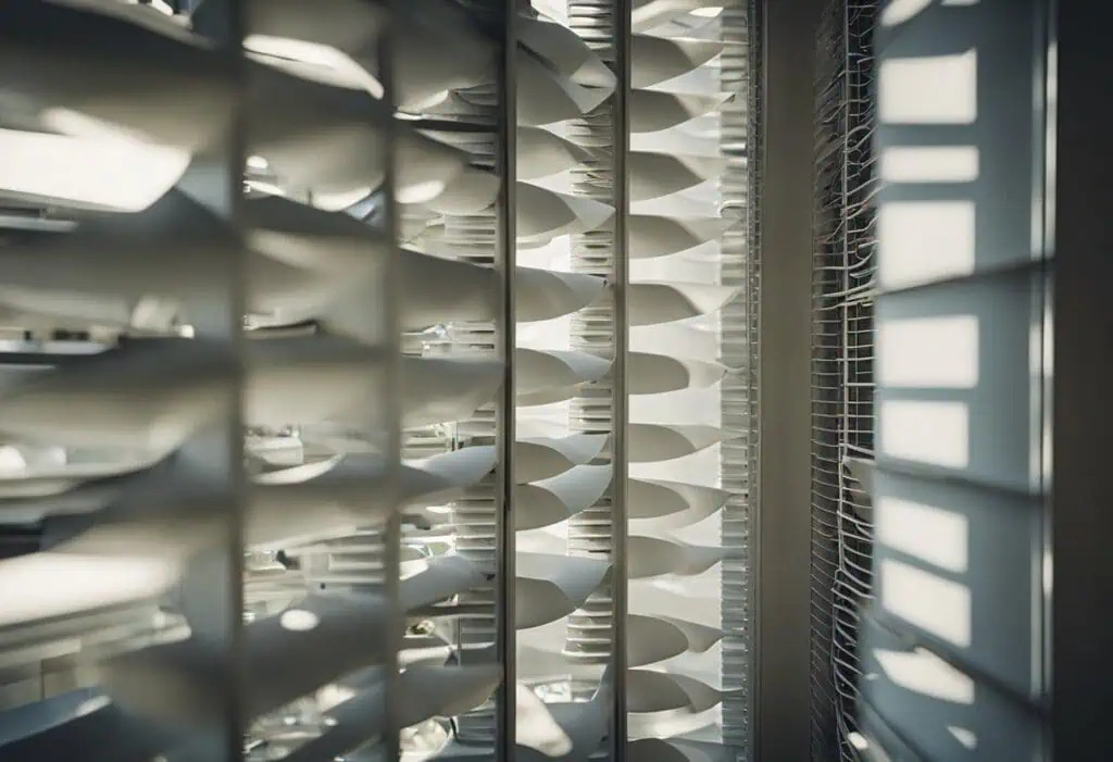 Modern air ventilation system with adjustable louvers for fresh indoor air.