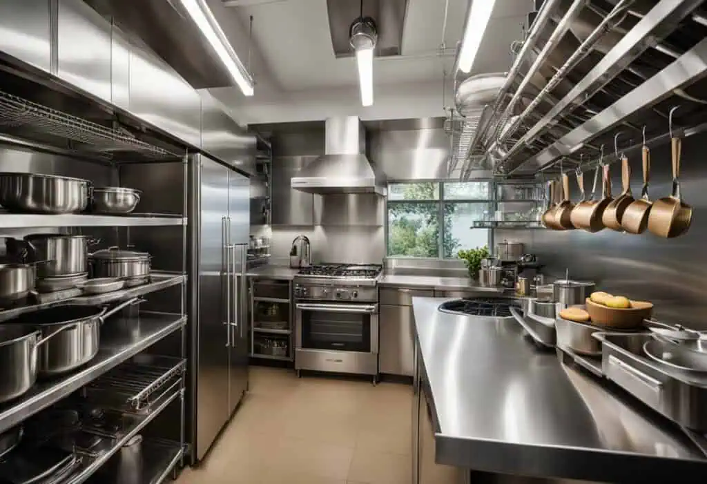 industrial kitchen design for small space