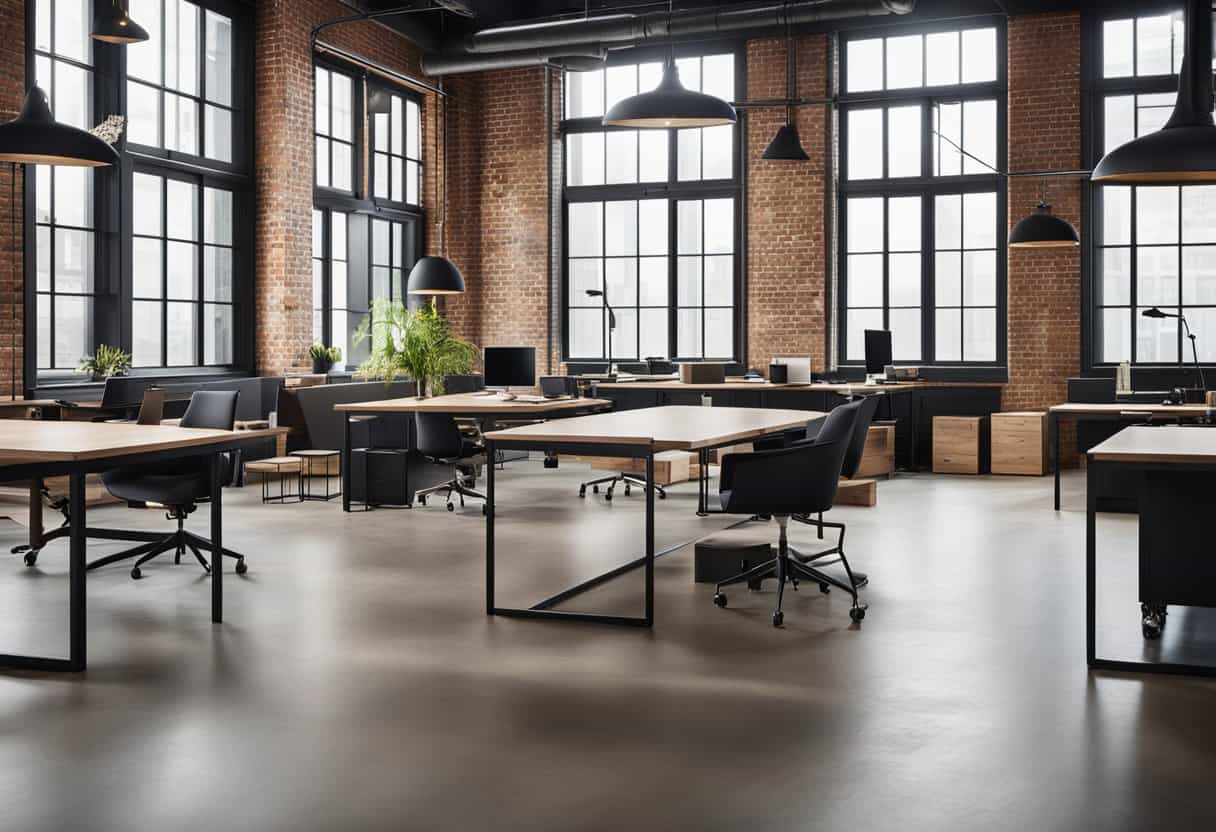 Bringing the Rustic Charm: Industrial Warehouse Office Design