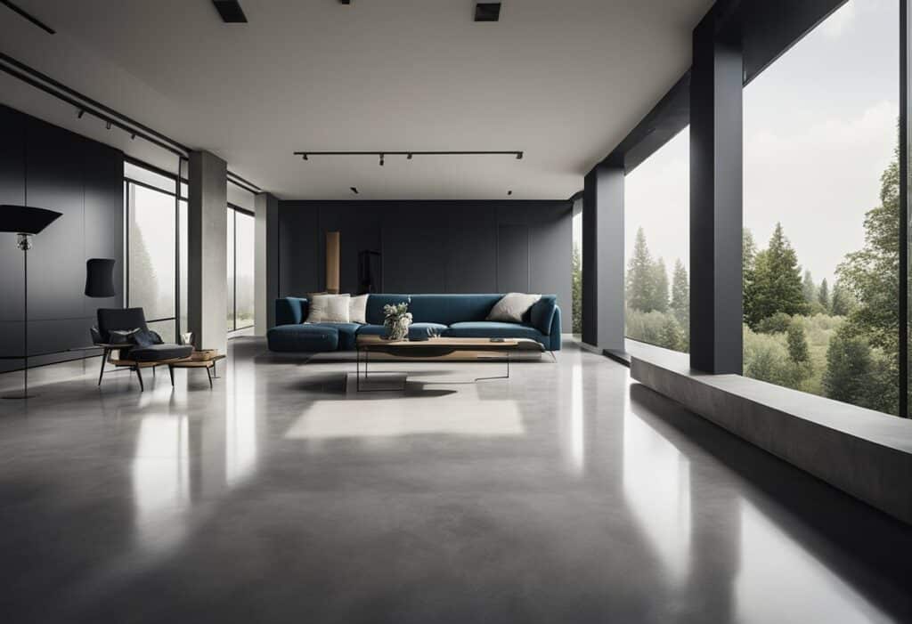 interior design cement floor