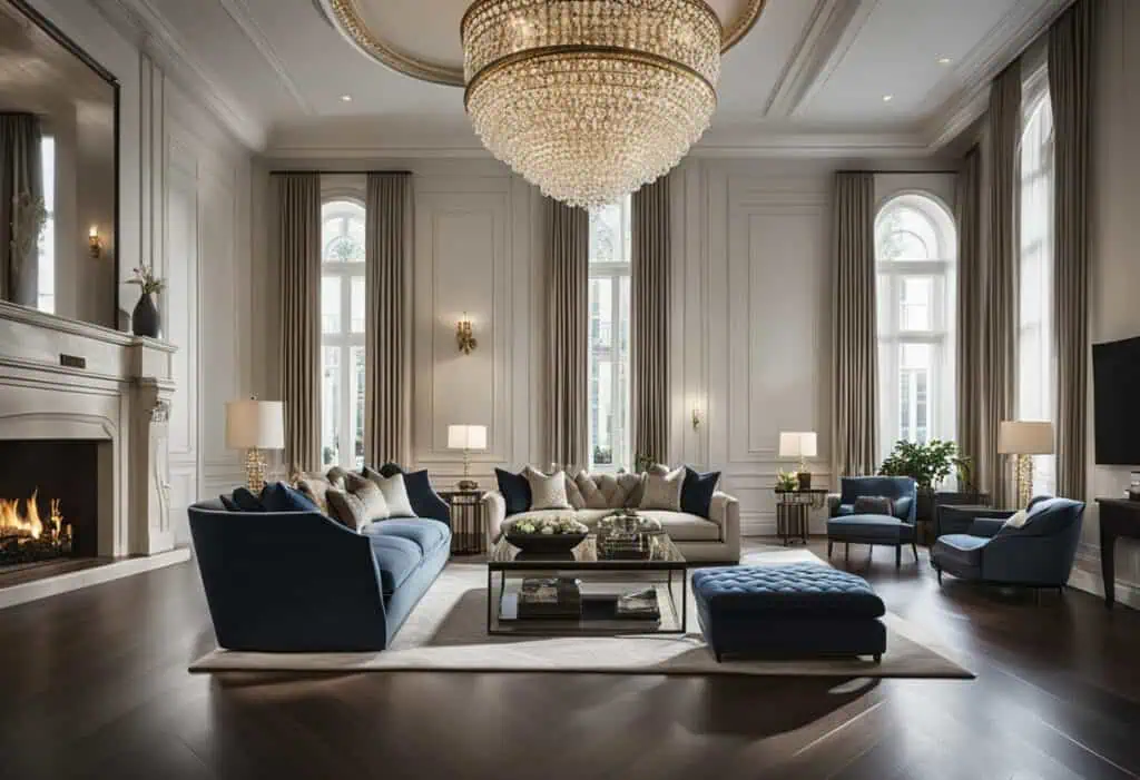 interior design for high ceiling living room