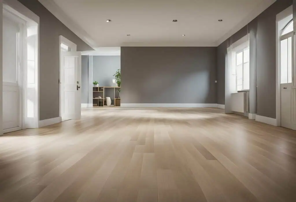 Bright, open living space with large windows and light wood flooring.