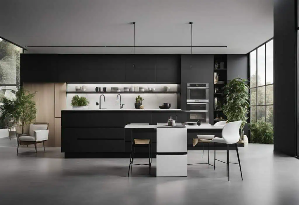 kitchen cabinet black design