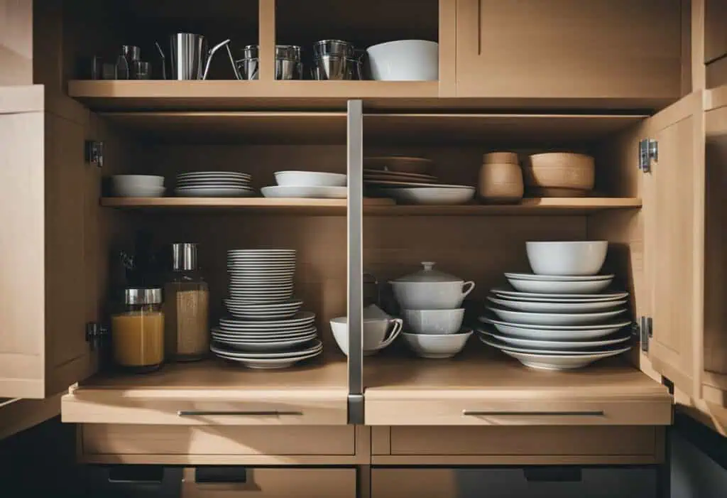 kitchen cabinet compartment design