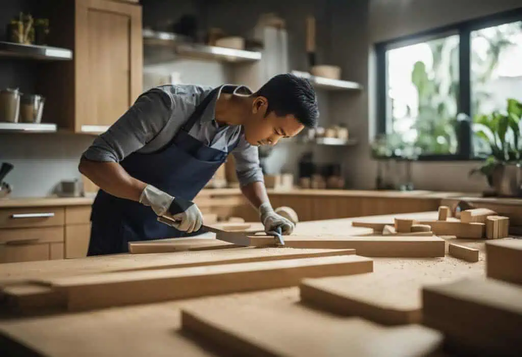 Elegant kitchen carpentry craftsmanship in Singapore enhancing your home cooking experience.