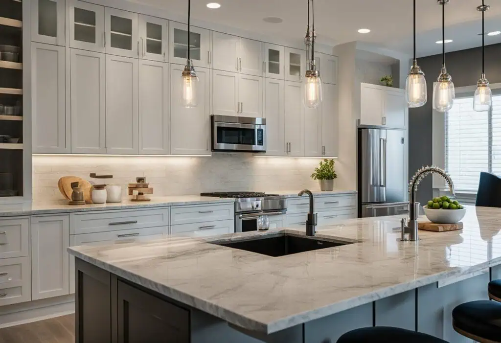kitchen designs with marble countertops