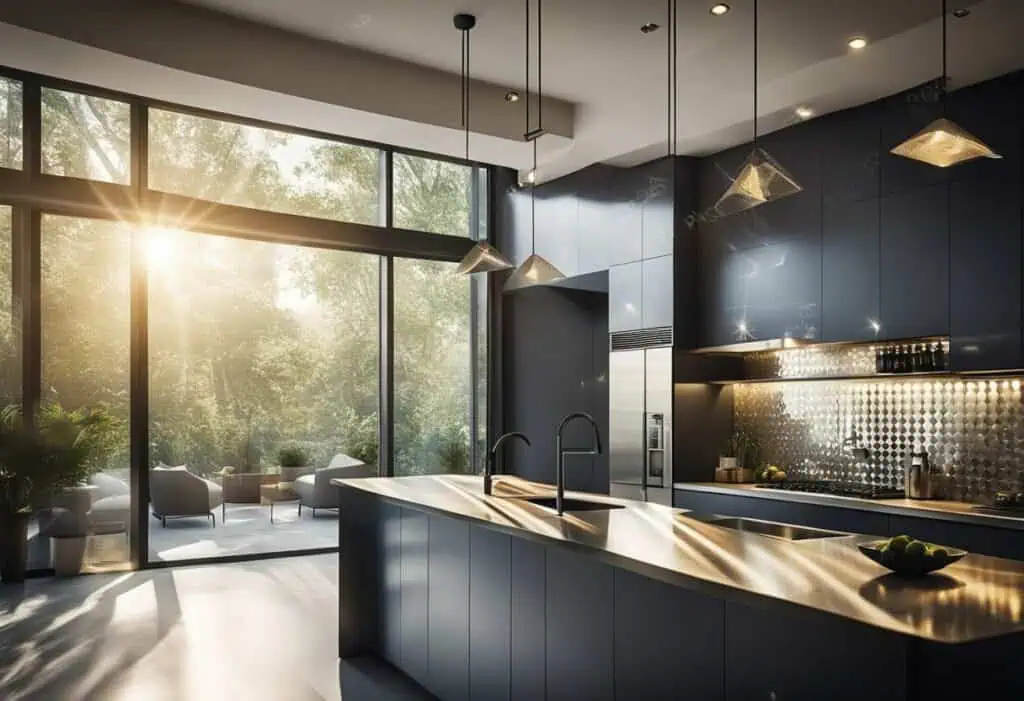 kitchen glass window design
