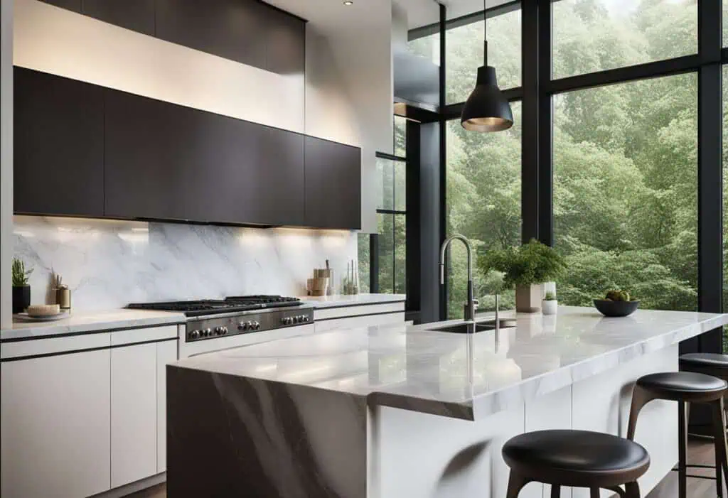 kitchen marble slab design