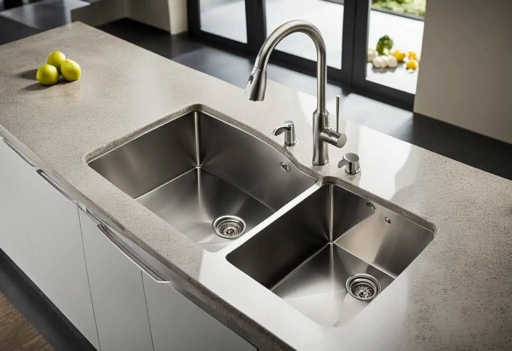 Modern stainless steel double kitchen sink for stylish and functional kitchen upgrades.