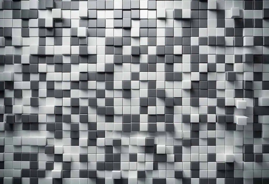 Stylish gray 3D kitchen tiles creating a contemporary and textured look.