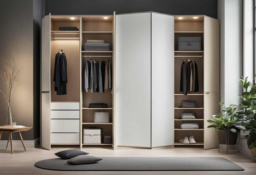 l shaped bedroom wardrobe design