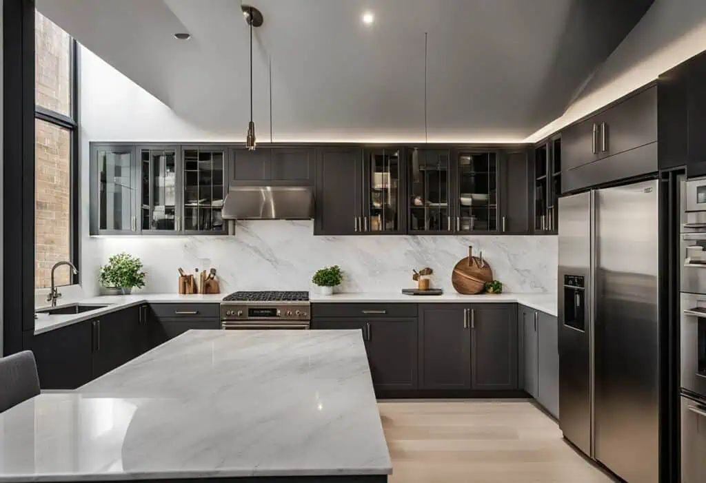 L-Shaped Kitchen Cabinet Design for Maximizing Space and Style.