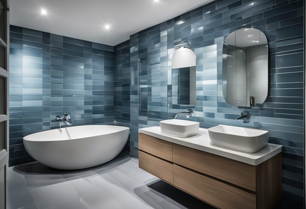 latest toilet tiles design
