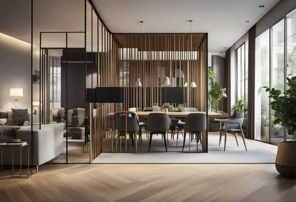 living and dining room partition design