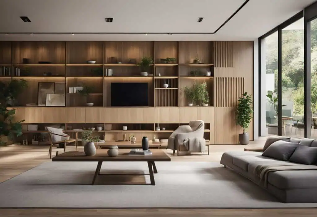 living room and dining room divider design