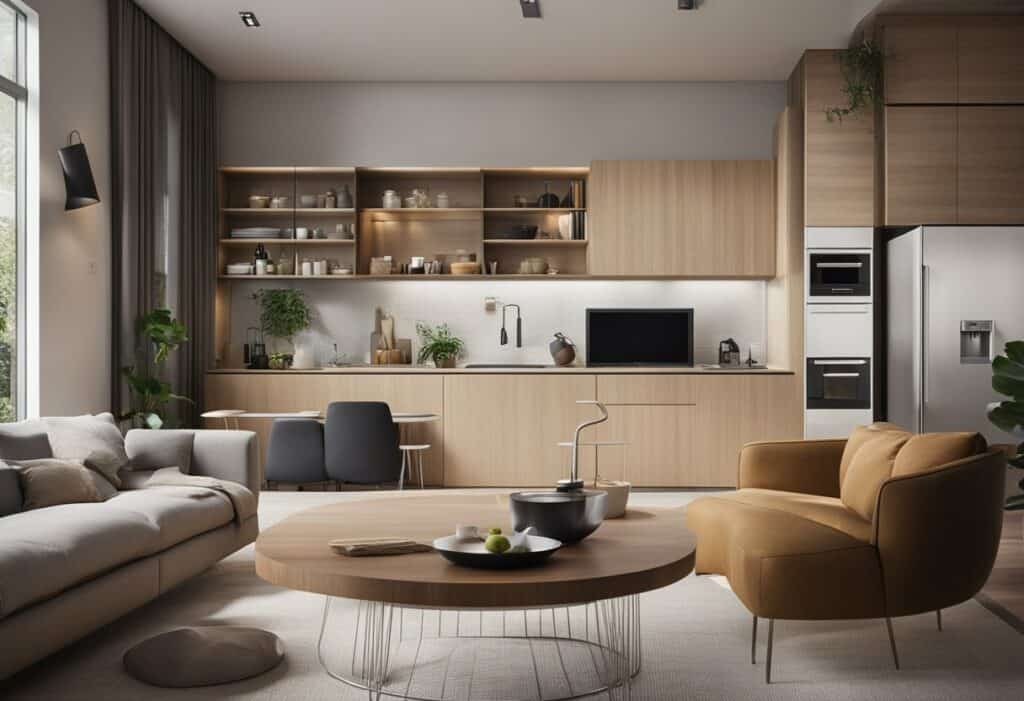 living room and kitchen design for small spaces