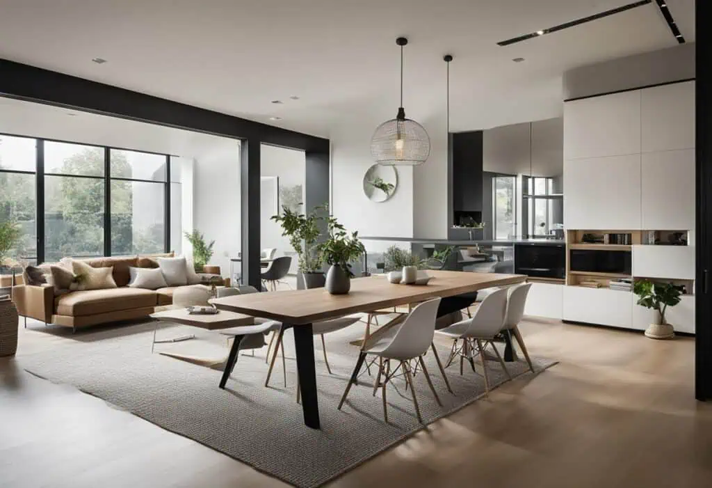 living room dining room divider design