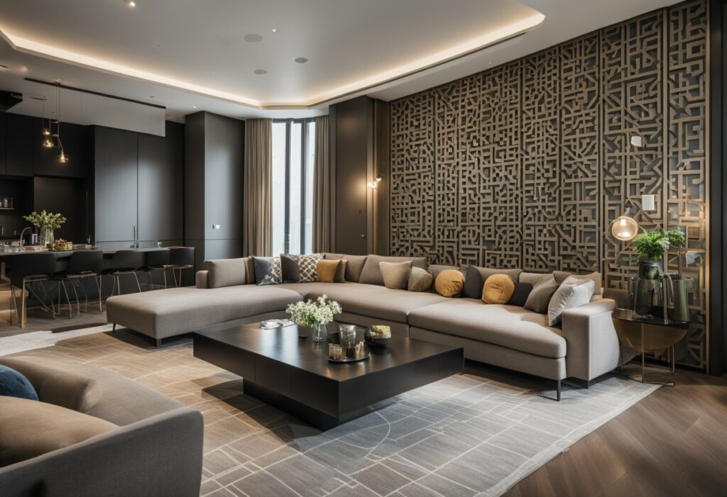 living room feature wall design singapore