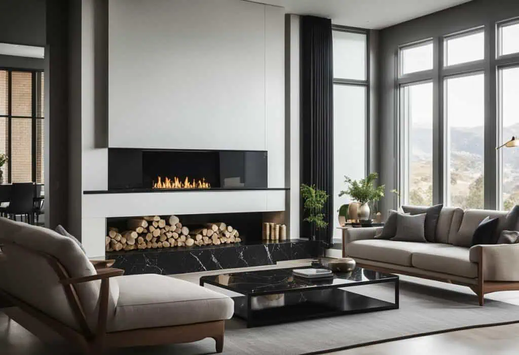 living room mirror design