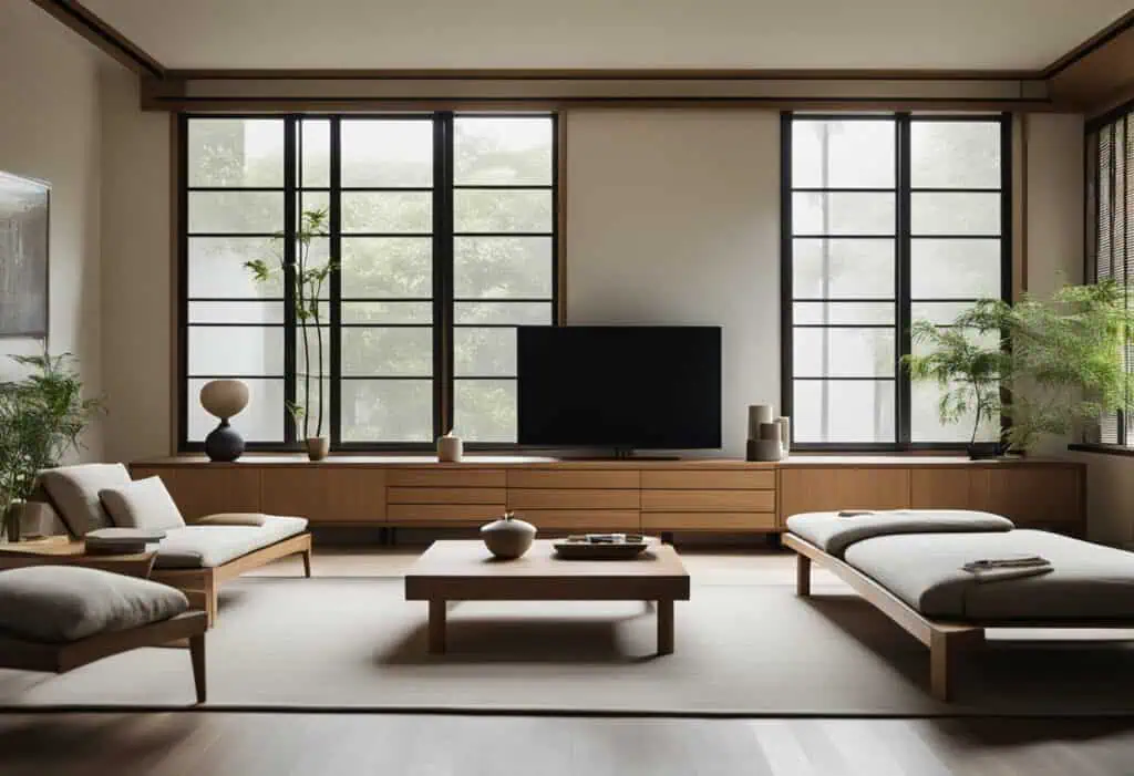 living room modern japanese interior design