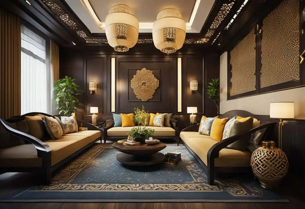 living room oriental interior design
