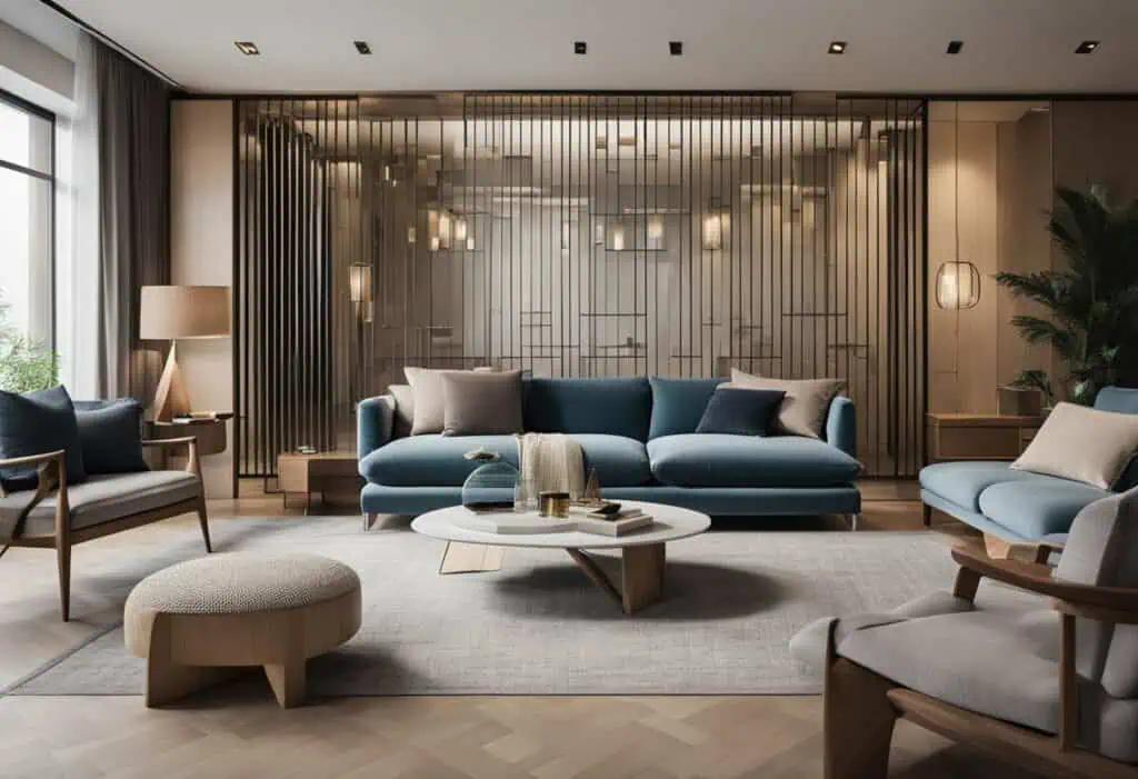 living room partition wall design