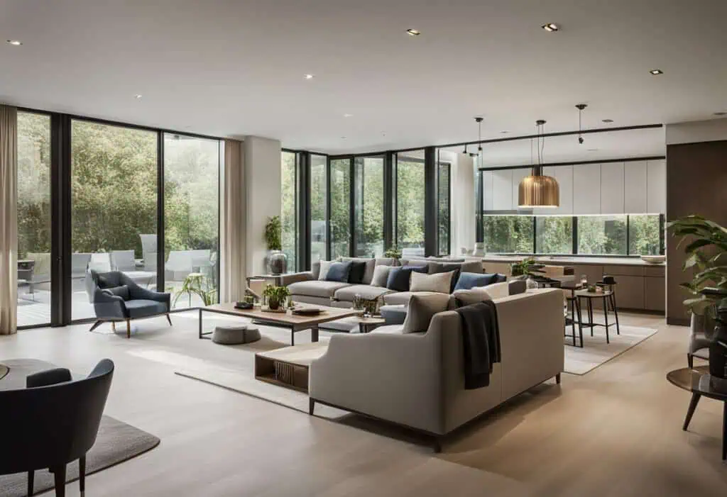 living room plus dining room design