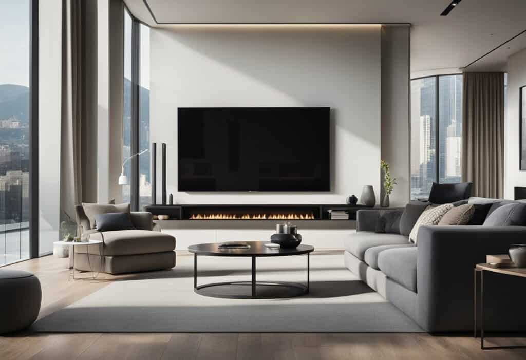 living room showcase design