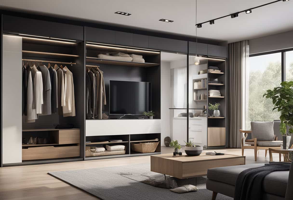 Elegant Wardrobe Interior Designs for Living Rooms
