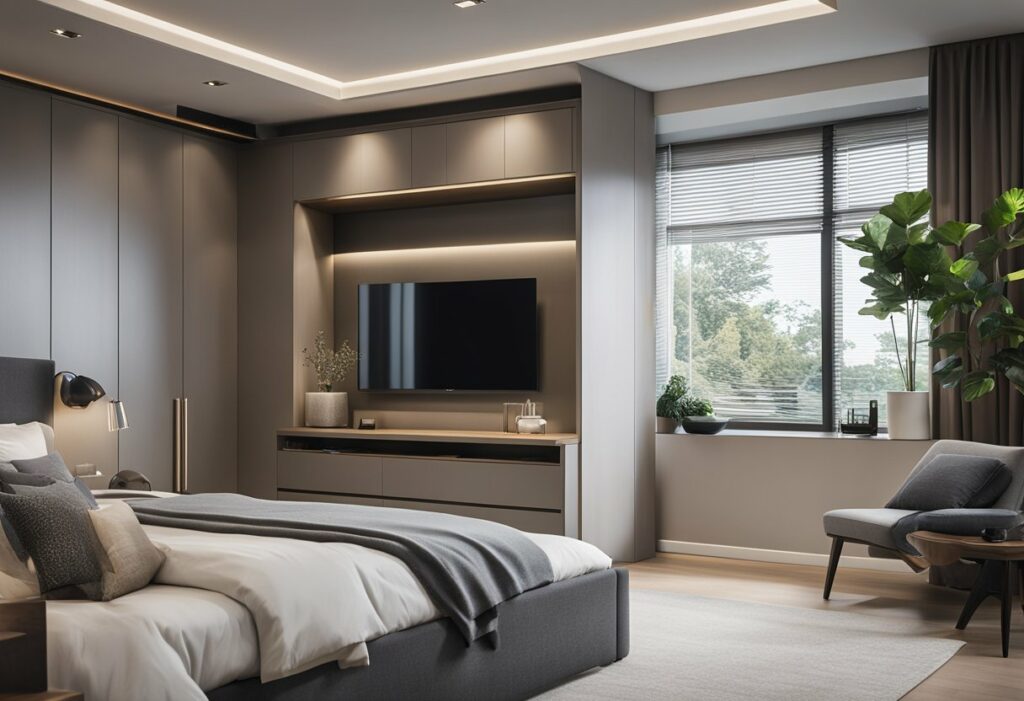 master bedroom wardrobe designs with tv unit