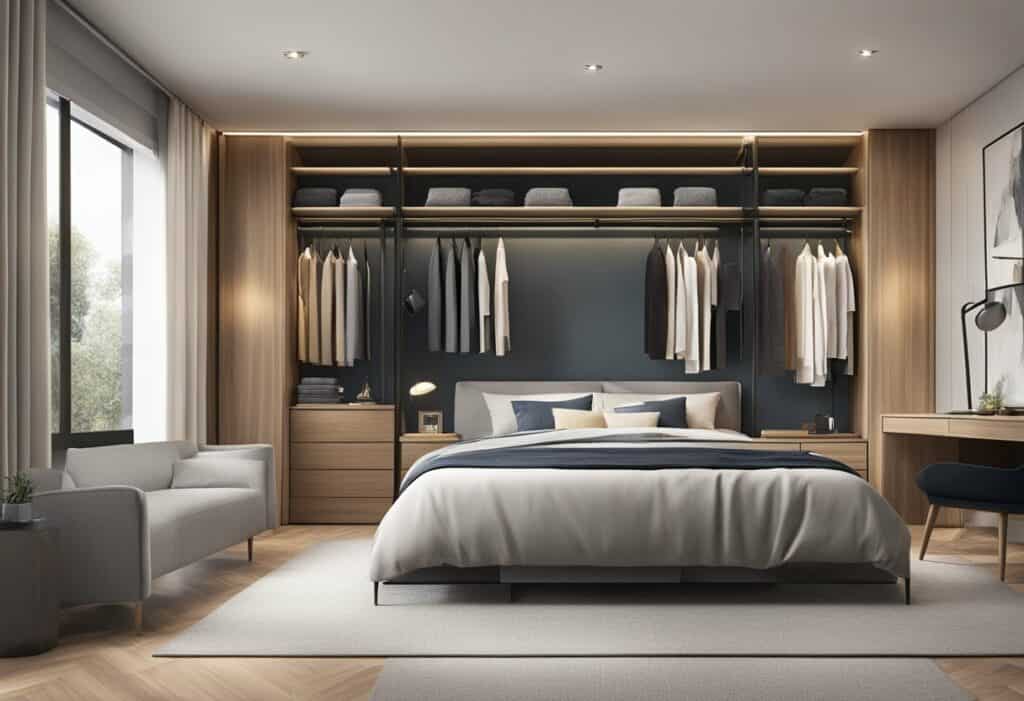 master bedroom with walk in wardrobe designs