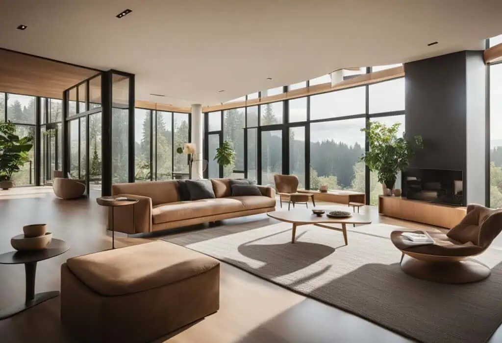 mid century modern interior design characteristics