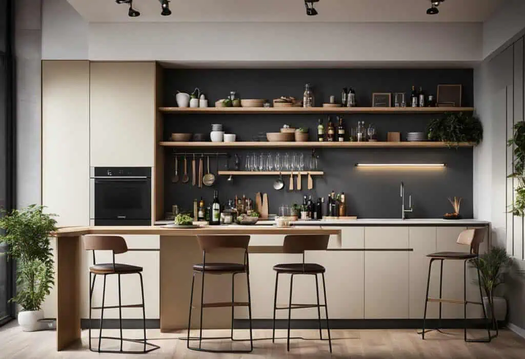 mini bar design for small kitchen