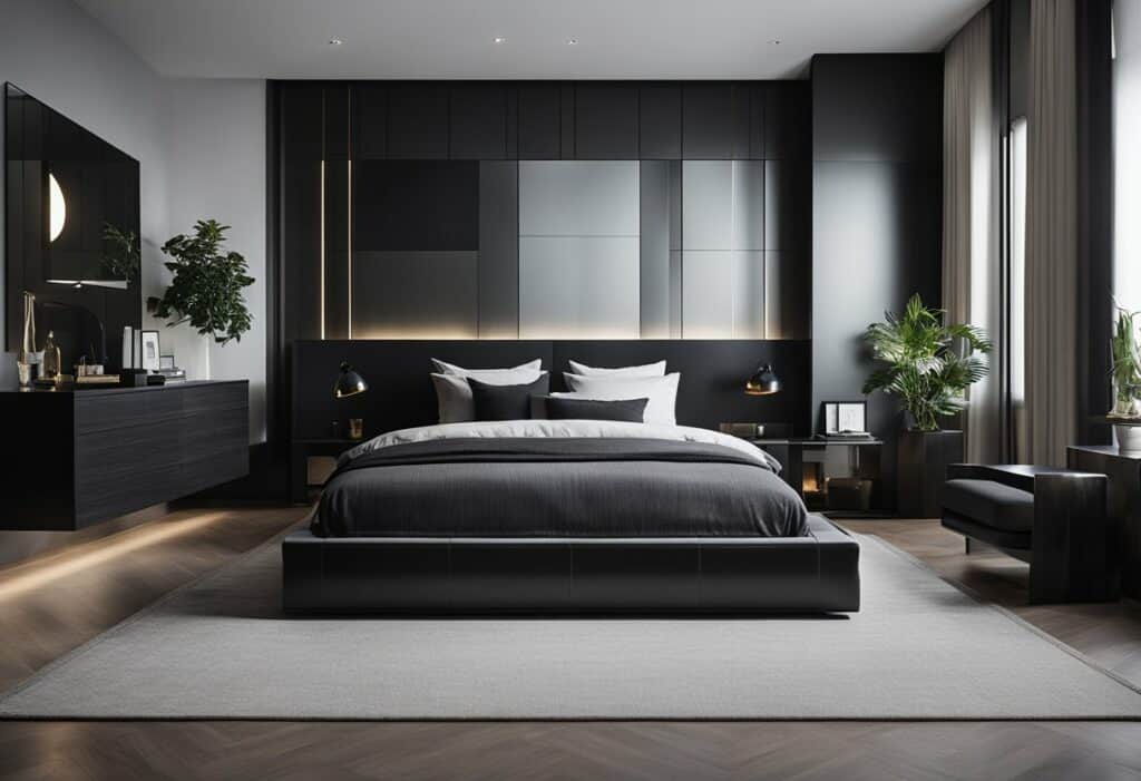 modern bedroom design black
